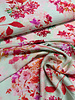 Madeline roze bloemen mint - viscose crêpe