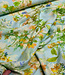 Madeline green flowers on mint - viscose crepe