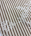 brown stripes on beige with embroidery - cotton shirt