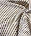 brown stripes on beige with embroidery - cotton shirt