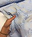 3D flower and striped embroidery - cotton