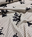 anthracite stripes with embroidered sequins - viscose