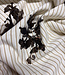 beige stripes with embroidered sequins - viscose