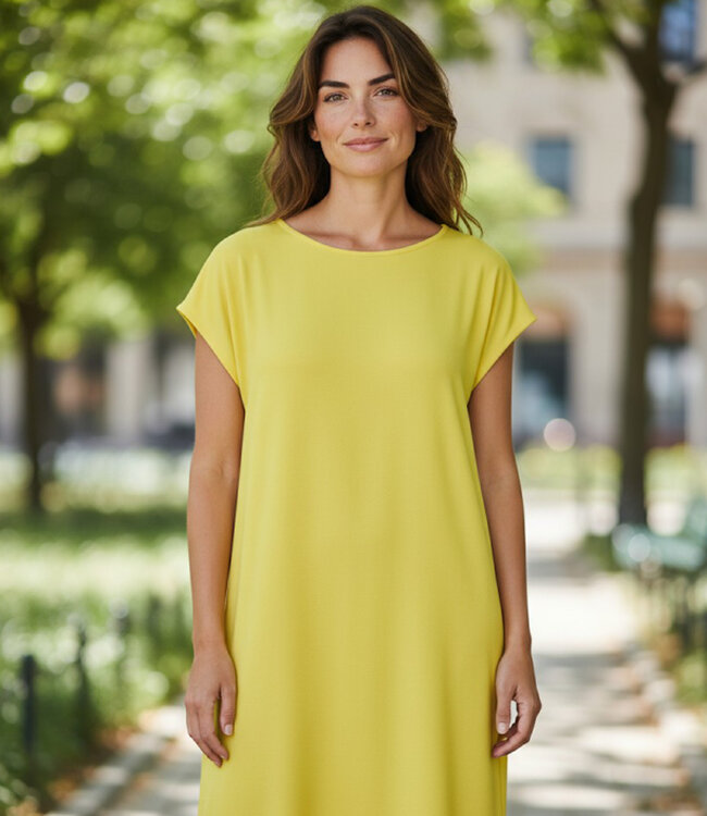 deadstock yellow - stretch crepe jersey