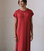 deadstock dark red - stretch crepe jersey