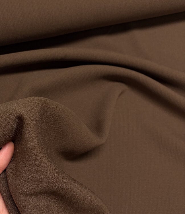 Fibremood Bruin - soepele broekenstof met textuur - Yuna
