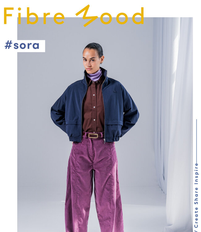 Fibremood burgundy corduroy baby rib - sora, alya