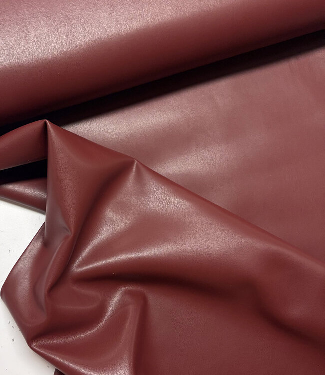 bordeaux - slightly stretchy imitation leather for clothing