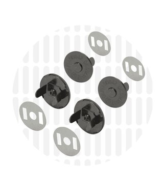ZipperZoo flat magnetic clasp black nickel