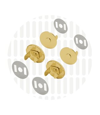ZipperZoo flat magnetic closure warm gold