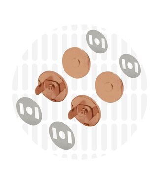 ZipperZoo flat magnetic clasp rose gold