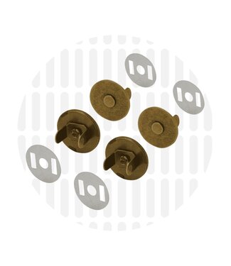 ZipperZoo flat magnetic clasp bronze 2 pieces