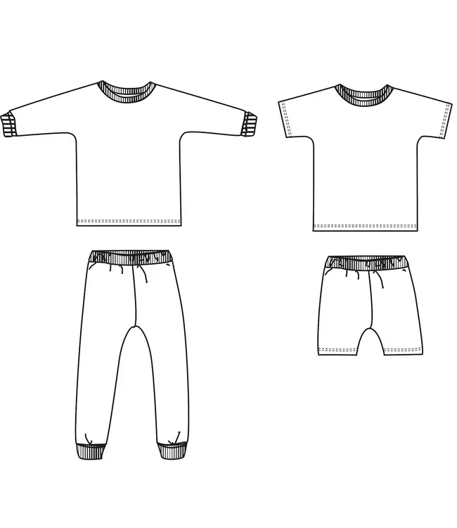 Ikatee SACHA children's pajamas - paper pattern