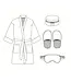 ALEXANDRIE kimono, slippers, sleep mask, jewelry box paper pattern
