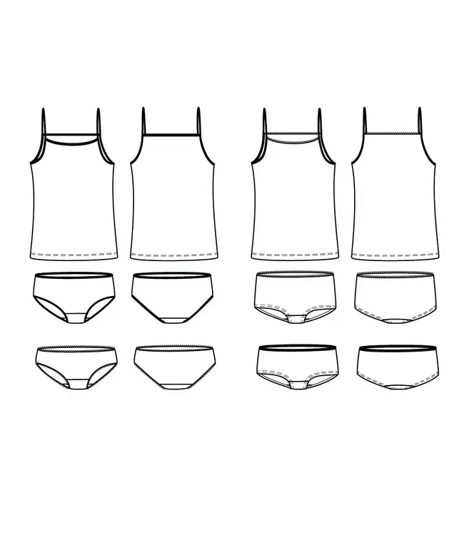 BELLE - girls' underwear - paper pattern