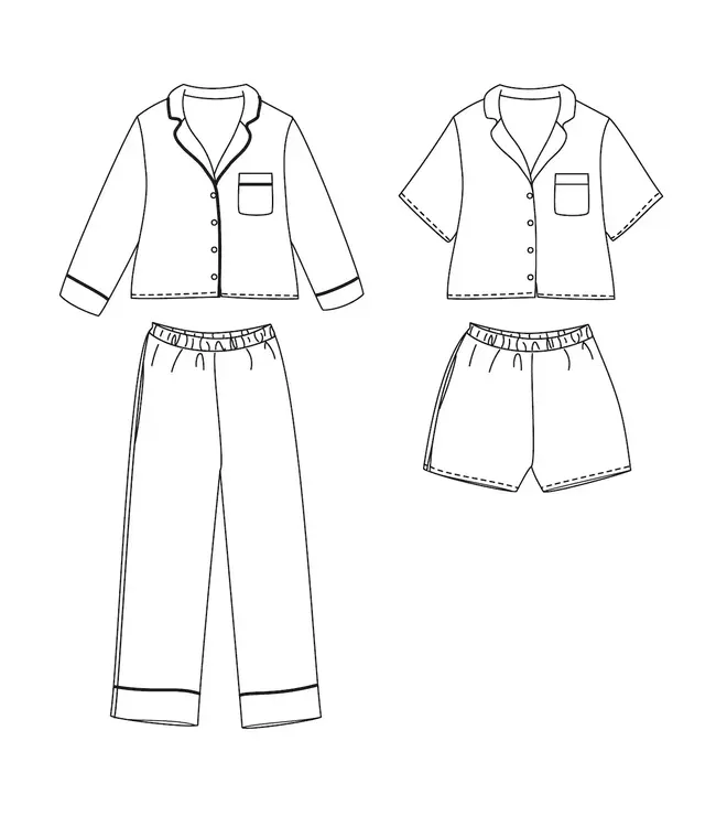 Ikatee BUDAPEST DAMES pyjama - papieren patroon