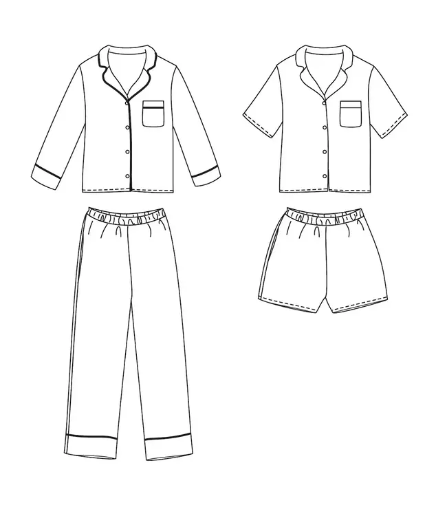Ikatee BUDAPEST KIDS pyjama - papieren patroon