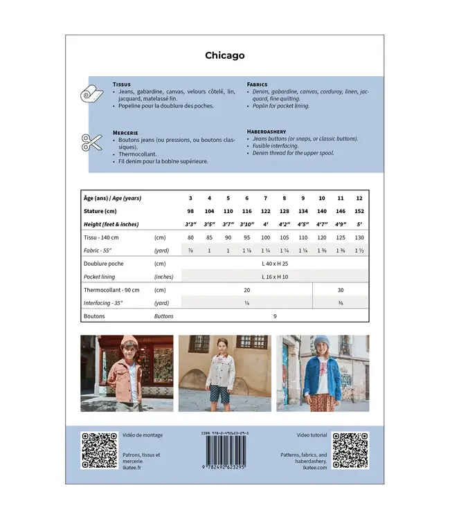 Ikatee CHICAGO cardigan paper pattern