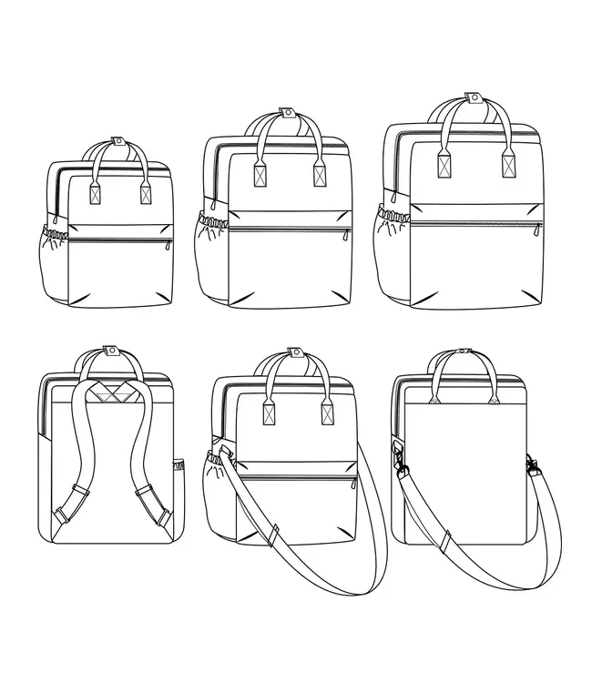 Ikatee EUGENE backpack and shoulder bag - paper pattern
