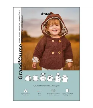Ikatee GRAND D'OURSE jasje - badjas baby papieren patroon