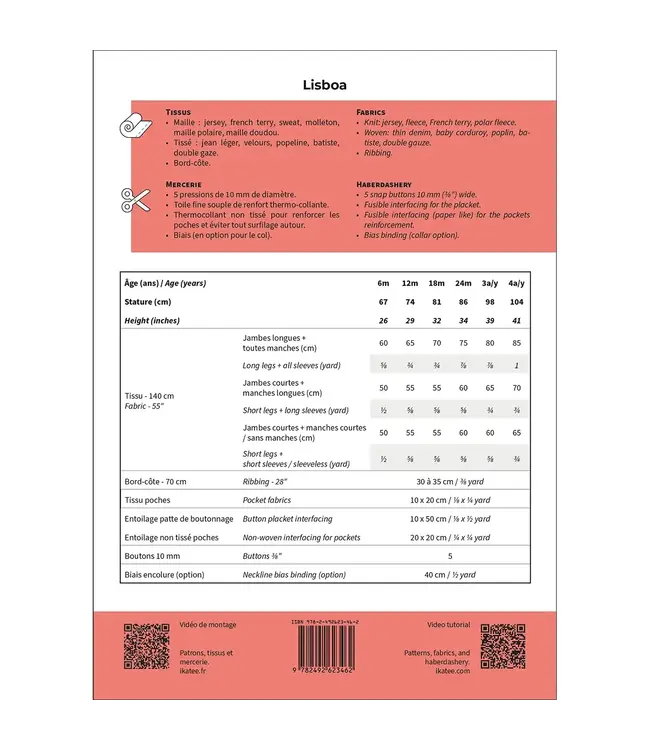 Ikatee LISBOA Jumpsuit papieren patroon