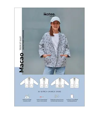 Ikatee MACAO Damesvest papieren patroon