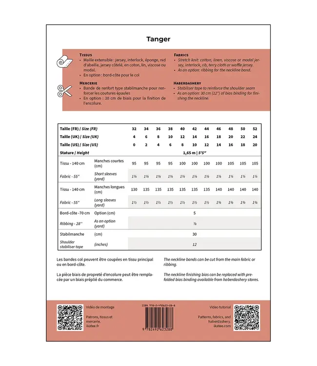 Ikatee TANGER - T-shirt papieren patroon