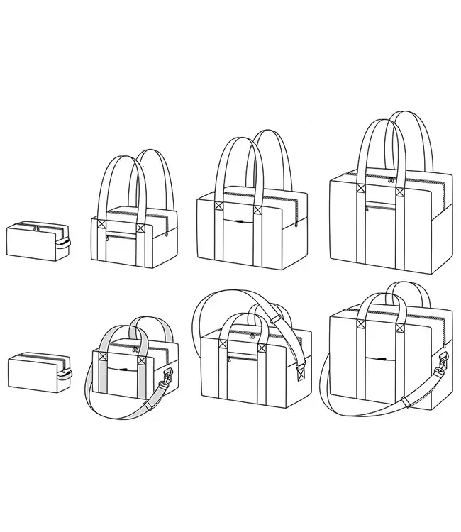 Ikatee VOYAGE - travel bag and toiletry bag - paper pattern
