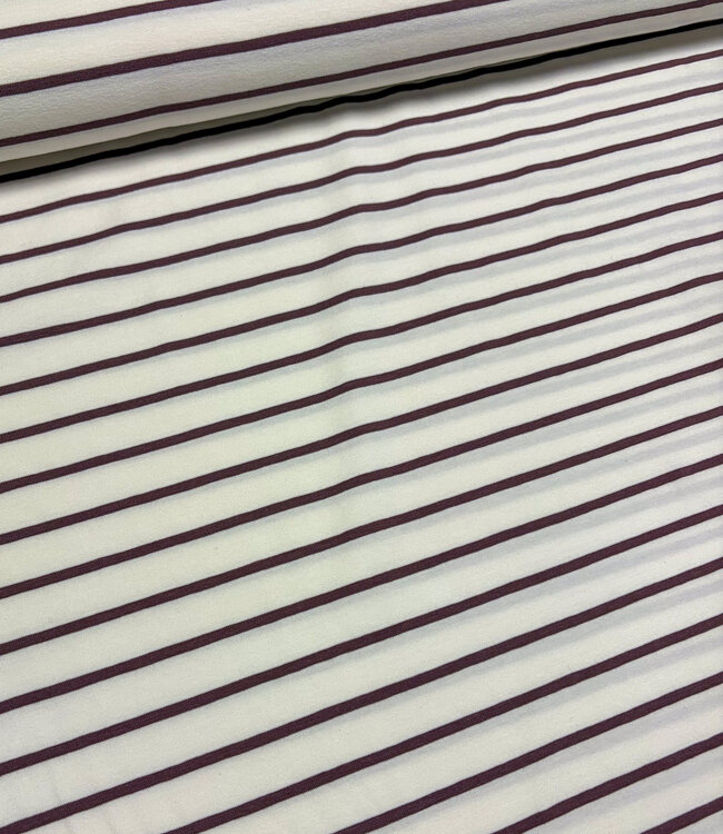 Swafing creme en hazelnoot stripe Tee - tricot