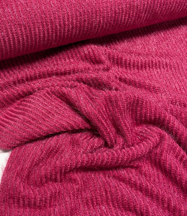 A la Ville Fuchsia - mohair touch - superzachte gebreide stof