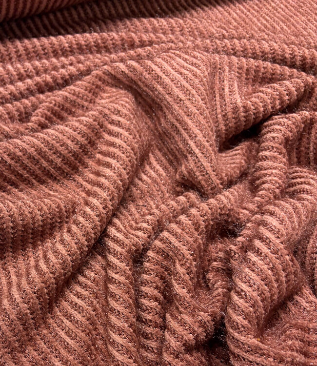 A la Ville rozig bruin - mohair touch - superzachte gebreide stof