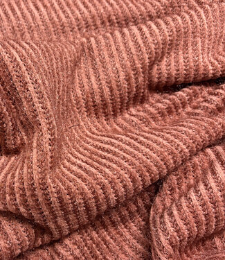 A la Ville rozig bruin - mohair touch - superzachte gebreide stof
