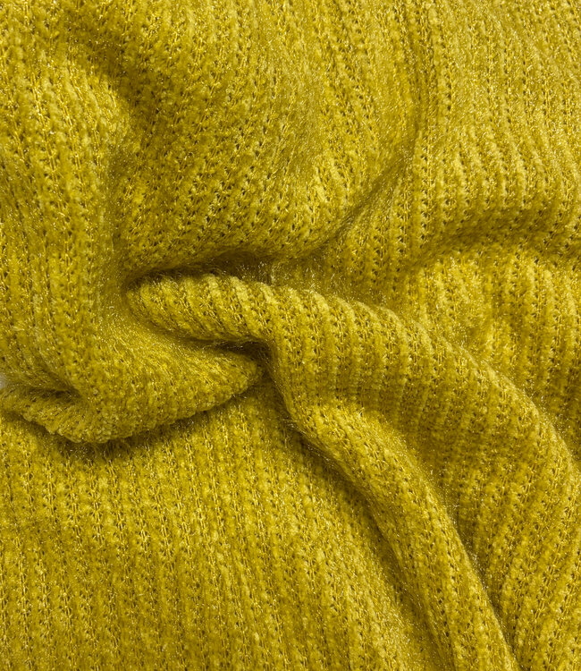 A la Ville mosterdgeel - mohair touch - superzachte gebreide stof