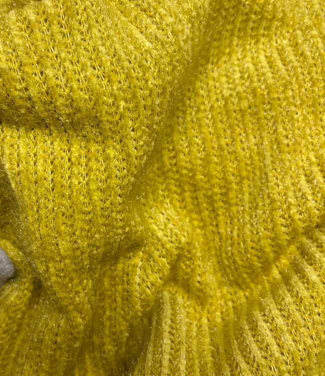 A la Ville mosterdgeel - mohair touch - superzachte gebreide stof