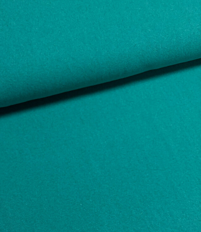 Swafing turquoise - zachte, vormvaste gebreide stof