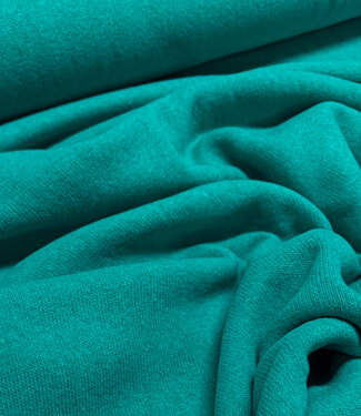 Swafing turquoise - zachte, vormvaste gebreide stof