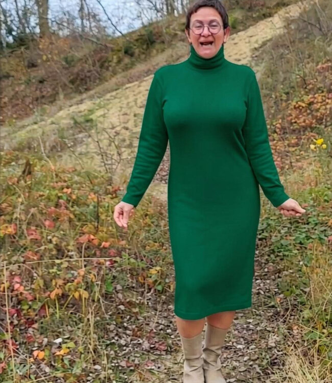 Swafing grasgroen - zachte, vormvaste gebreide stof