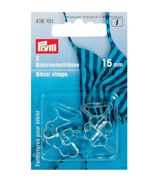 Prym Bikini and belt closure hook 15 mm transparent