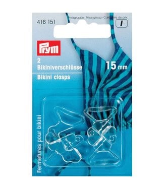 Prym Bikini- en ceintuursluiting haak 15 mm transparant