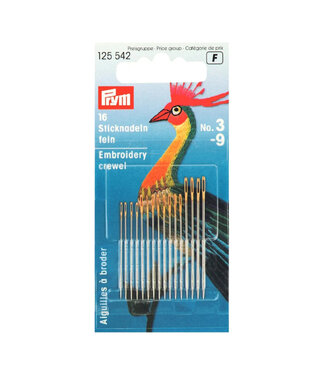 Prym Embroidery Crewel Needles 3-9 -Prym