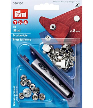 Prym Mini snap fasteners 8 mm refill silver