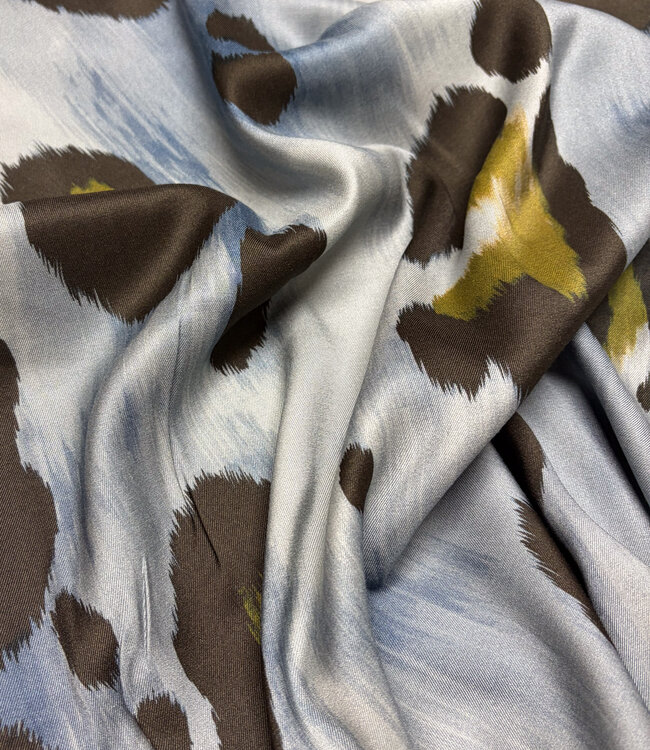 A la Ville Macchia Celeste - Viscose rayon twill (knipmode)