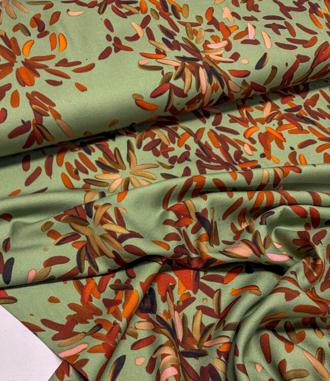 A la Ville Viscose twill Firenze - Salvia -  met prachtige groentinten