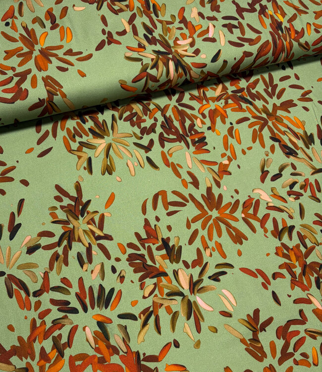 A la Ville Viscose twill Firenze - Salvia -  met prachtige groentinten