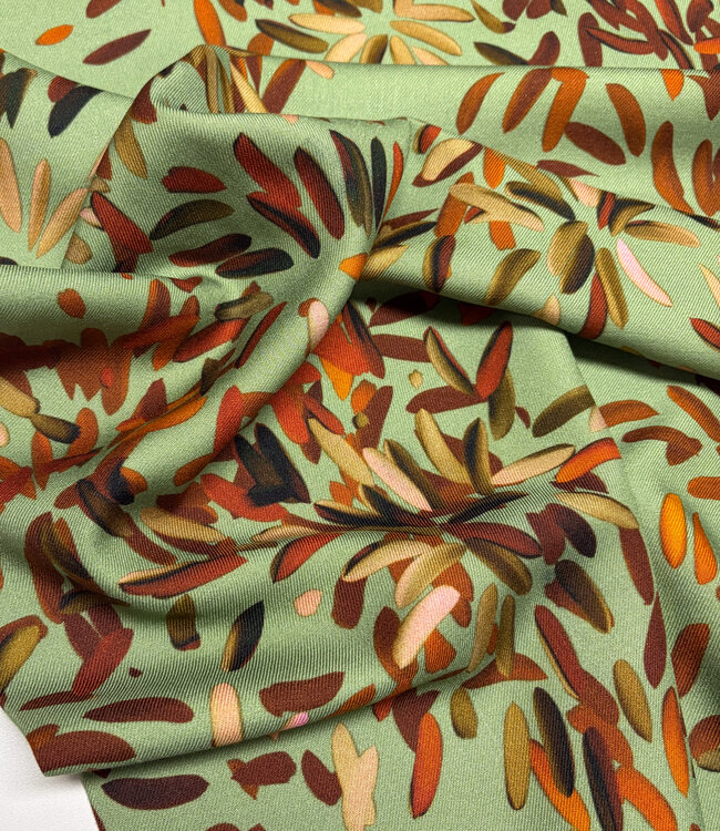 A la Ville Viscose twill Firenze - Salvia -  met prachtige groentinten
