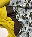 A la Ville pinestripe donkerbruin - wool touch gabardine