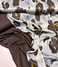 A la Ville pinestripe donkerbruin - wool touch gabardine