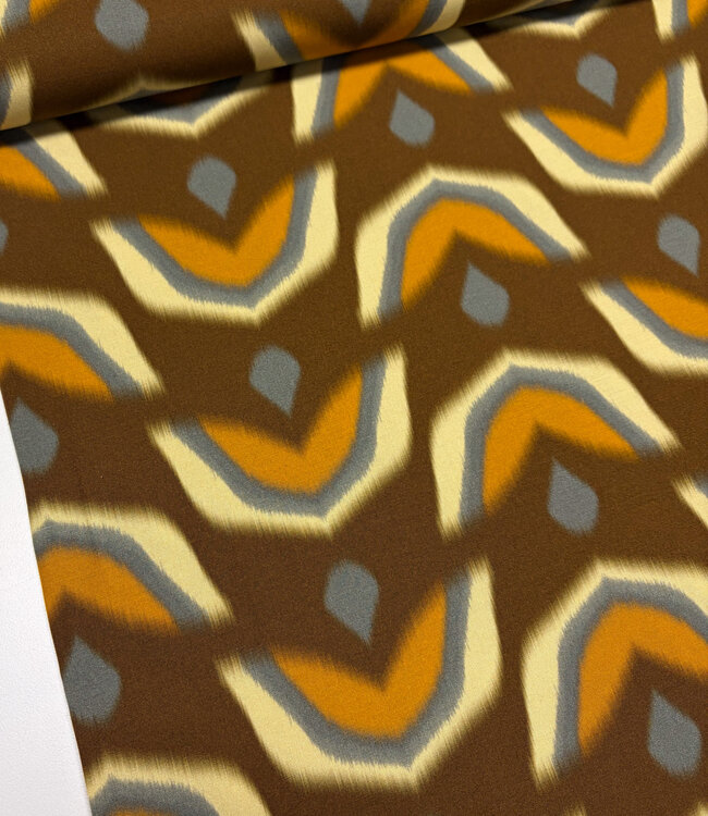 A la Ville Como - retro Marrone  - viscose twill