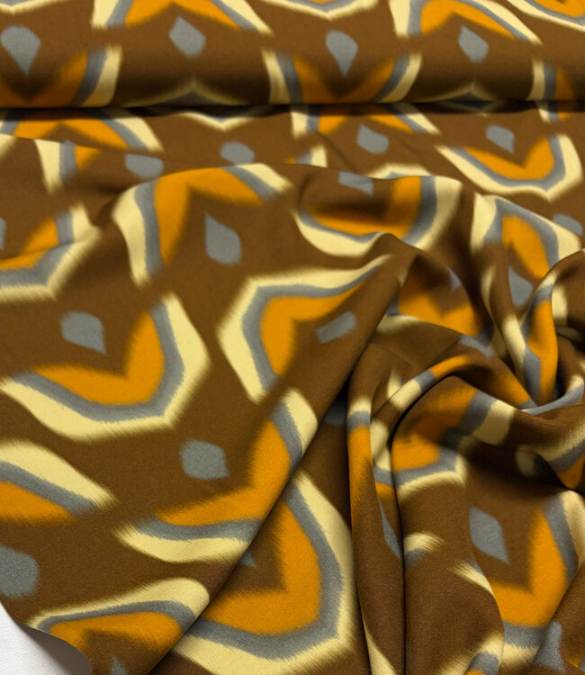 A la Ville Como - retro Marrone  - viscose twill