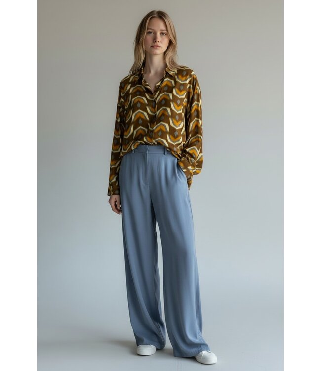 A la Ville Como - retro Marrone  - viscose twill